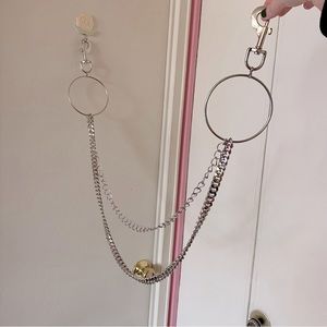 Kikiriki Silver Tone Chain Pants Chain with Oversized O-Rings